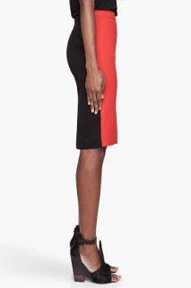 Givenchy Red Colorblocked Pencil Skirt for women
