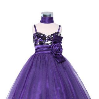 Shimmering Sequined Lovely Tulle Pageant Party Holiday Flower girl