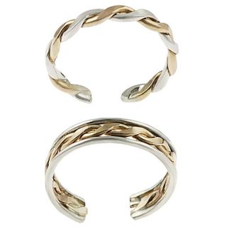 Tressa Sterling Silver Two toned Two piece Toe Ring Set Today $27.49