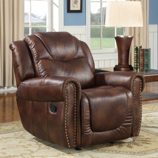 Witiker Brown Faux Leather Rocker Reclining Chair Today $424.99 4.7