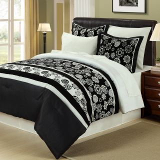 Embroidered Vines Plum 12 piece Bed in a Bag with Sheet Set Today $