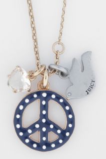 Juicy Couture Safety Pin Peace Necklace for women