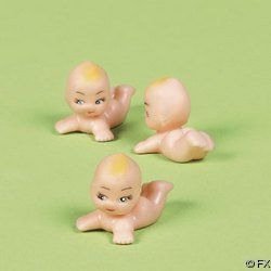 12 Mini Caucasian Baby Shower Pencil Toppers Favors: Toys