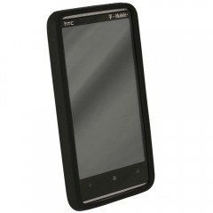 Black Silicone Sleeve for HTC PD29110 HD7 Cell Phones
