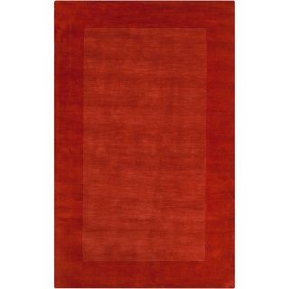 Hand crafted Orange Tone On Tone Bordered Pechora Wool Rug (33 x 53