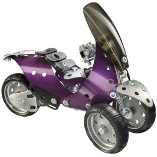 construire moto design couleur violette 153 pieces metal souple jeu