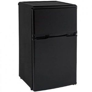 Black 2 Door Compact 3.2 Fridge by MicroChill Appliances
