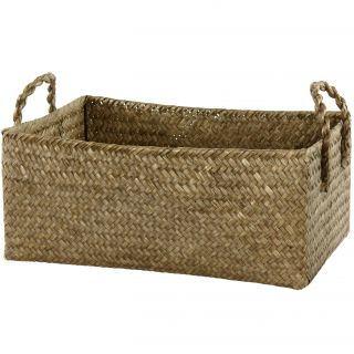 Hand Plaited Basket Bin with Handles Set (China) Today $64.00