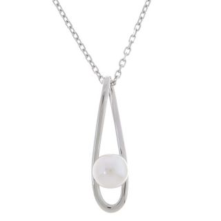 Sterling Silver Cultured Pearl Drop Necklace (5.5 mm) Today: $25.99 4