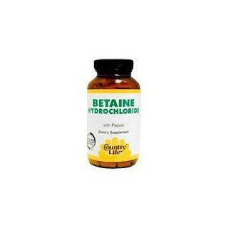 Country Life Betaine Hydrochloride 600 Mg, With Pepsin
