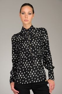 Juicy Couture  Mallard Ruffle Black Blouse for women