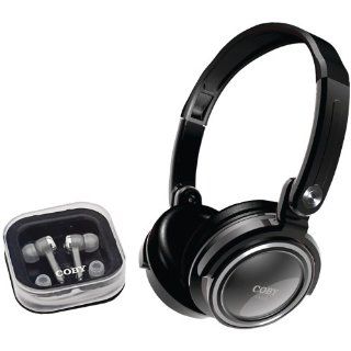 COBY CV215BLK JAMMERZ HEADPHONES WITH EARBUDS & CARRYING