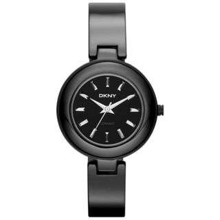 DKNY Womens Black Ceramic/ Stainless Steel Watch Today $179.99