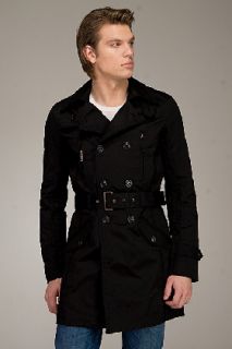 Diesel Juru Black Trench Coat for men