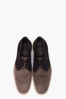 Yves Saint Laurent Two Tone Suede Gant Shoes for men