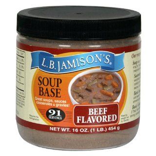 LB Jamisons Regular Soup Base, Beef Flavored, 16 Ounce Jars (Pack of