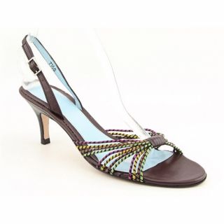Vaneli Makin Womens Brown Slingback Narrow Open Toe Shoes (Size 9