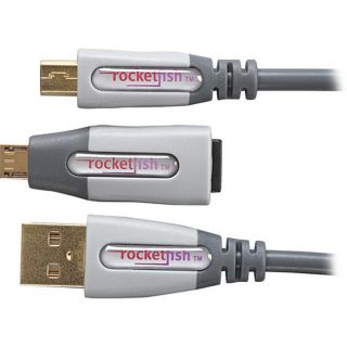 Rocketfish 1.5 foot USB Charging Cable with Mini/ Micro Adapter