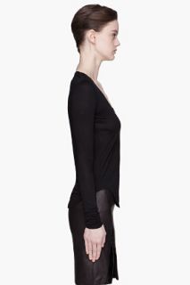 Helmut Black Kinetic Jersey Long Sleeve T shirt for women