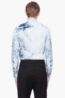 McQ Alexander McQueen Blue Blotch Print Shirt for men