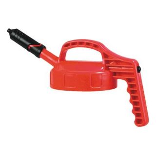 Oil Safe 100408 Mini Spout Lid, w/0.27 In Outlet, HDPE, Red