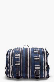 Marc By Marc Jacobs Blue Striped Barrel Backpack for men