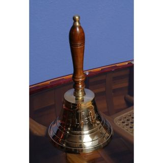 Old Modern Handicrafts Fire Last Call Brass Hand Bell Today: $38.42