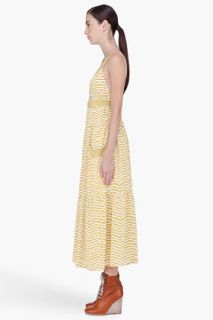 Marc By Marc Jacobs Yellow Zora Silk Maxi Dress for women