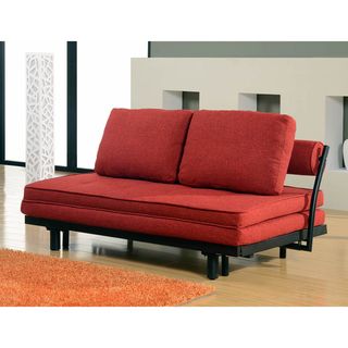 Abbyson Living Florence Red Fabric Convertible Sofabed