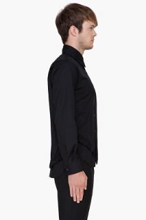 Comme Des Garçons Homme Plus Black Ruffled Trim Shirt for men