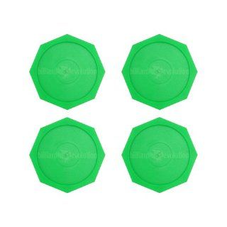 4 Green Octagonal Air Hockey Pucks