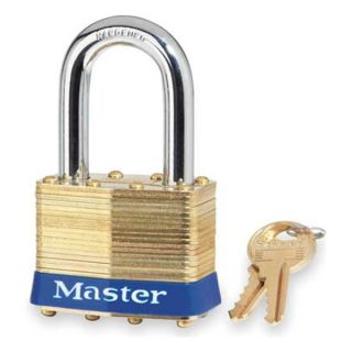 Master Lock 6LF Non Rekeyable Padlock, Brass, KD
