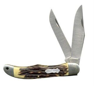 Schrade 227UH Uncle Henry 2 Blade Folding Bowie Knife, Yellow   