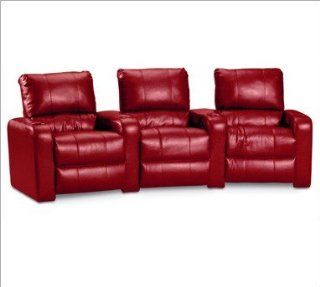 Lane 221 Triple Crown Theater Seating in Red Leather Match