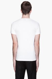 McQ Alexander McQueen White Fly Graphic Crewneck T shirt for men
