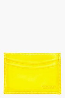 Paul Smith  Yellow Hand Burnished Leather Cardholder for men