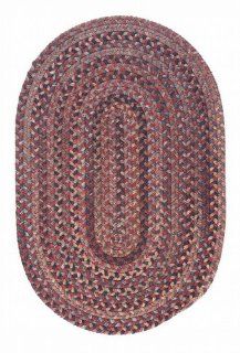 Braided Wool Casual Area Rug Carpet Rhubarb 2 x 10