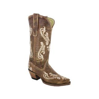  Corral Womens R1050 Boots Tobacco/Brown Concho Studs Shoes