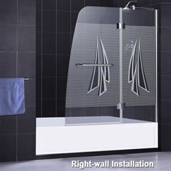 DreamLine AQUA S Frameless Hinged Tub Door