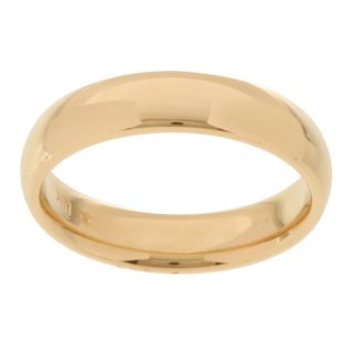 14k Yellow Gold Womens 4 mm Comfort Fit Wedding Band