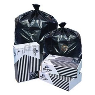 B76020K 36 x 58 0.65 mil 55 gal LLDPE Black Can Liner, Pack of 100