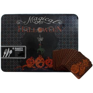 Thirstystone Halloween Placemat and Pub Coaster Set