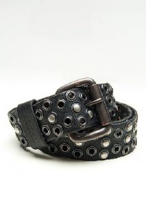 Diesel Circleo Black Leather Belt for men