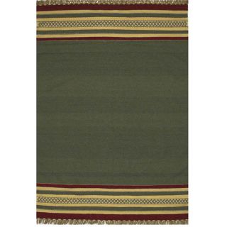 Green Striped Hand Woven Rug Today: $86.99 Sale: $78.29   $116.99 Save