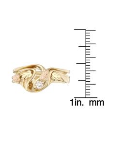 Black Hills Gold 1/10ct TDW Diamond Wedding Ring Set