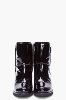 Marc By Marc Jacobs Black Patent Wedge Snow Boots for women