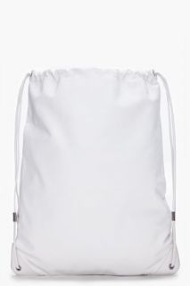 Alexander Wang White Leather Gym Backpack for women