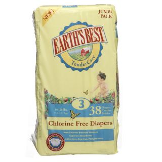 Size 3 (16 28 lbs) Chlorine free Diapers (Case of 152)