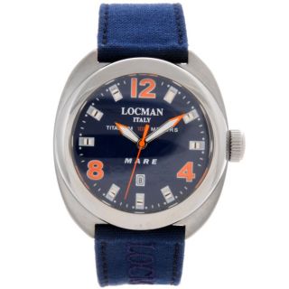 Locman Mens Mare Collection Titanium Blue Oversized Watch