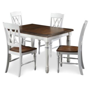 Monarch Rectangular Dining Table with Four Double X back Chairs Today